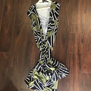 DVF Green wrap dress